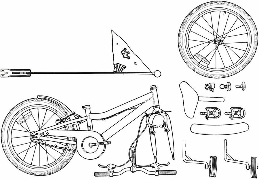 VidaXL Kinderfiets 14 Inch voor 3-5 jaar oud Donkerblauw