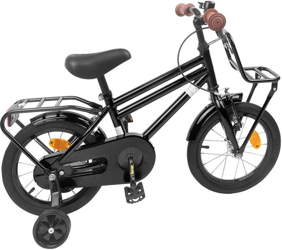 VidaXL Kinderfiets 16 Inch voor 4-6 jaar oud Zwart