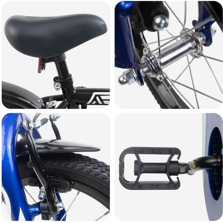 VidaXL Kinderfiets 16 Inch voor 4-6 jaar oud Zwart