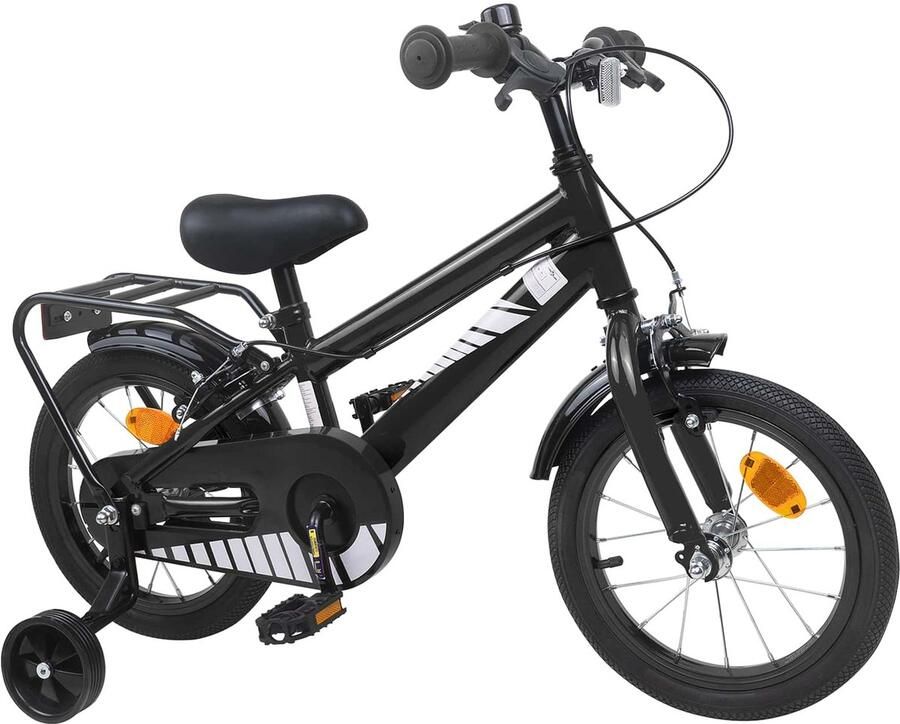 VidaXL Kinderfiets 16 Inch voor 4-6 jaar oud Zwart