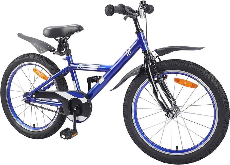 VidaXL Kinderfiets 18 Inch voor 5-7 jaar oud Donkerblauw - Foto 3