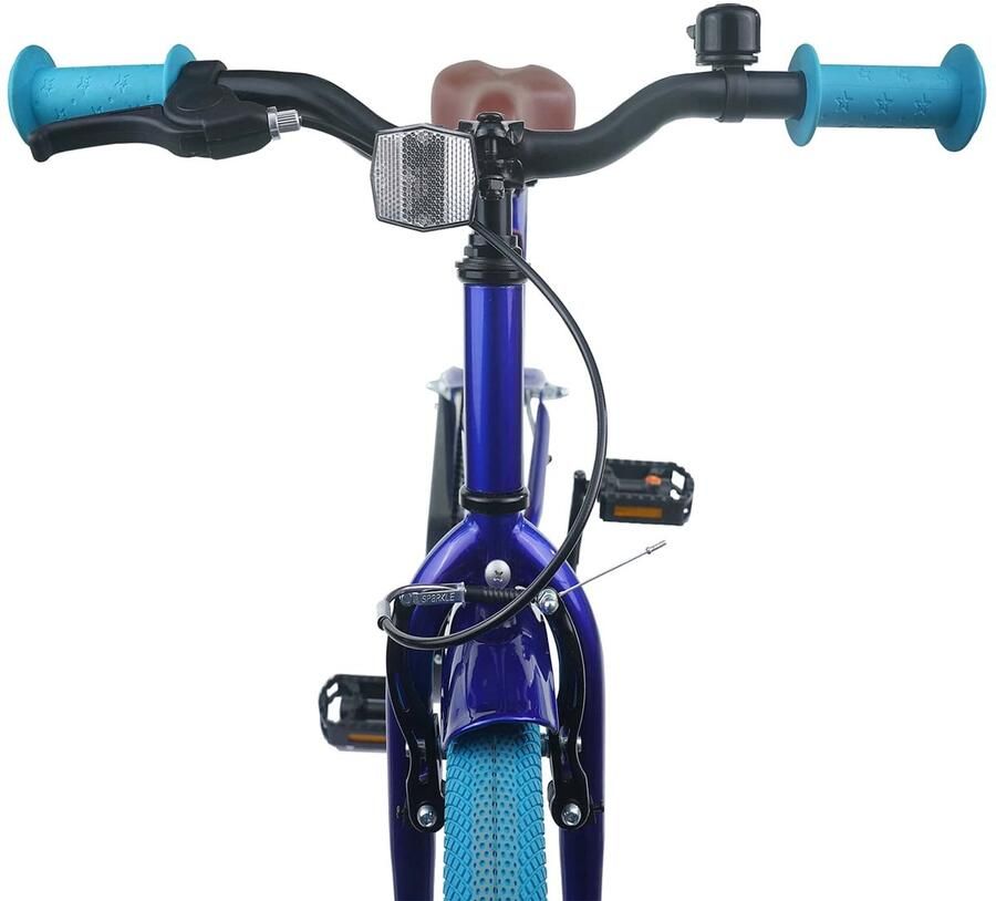 VidaXL Kinderfiets 18 Inch voor 5-7 jaar oud Donkerblauw