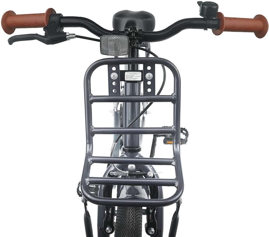 VidaXL Kinderfiets 18 Inch voor 5-7 jaar oud Donkergrijs