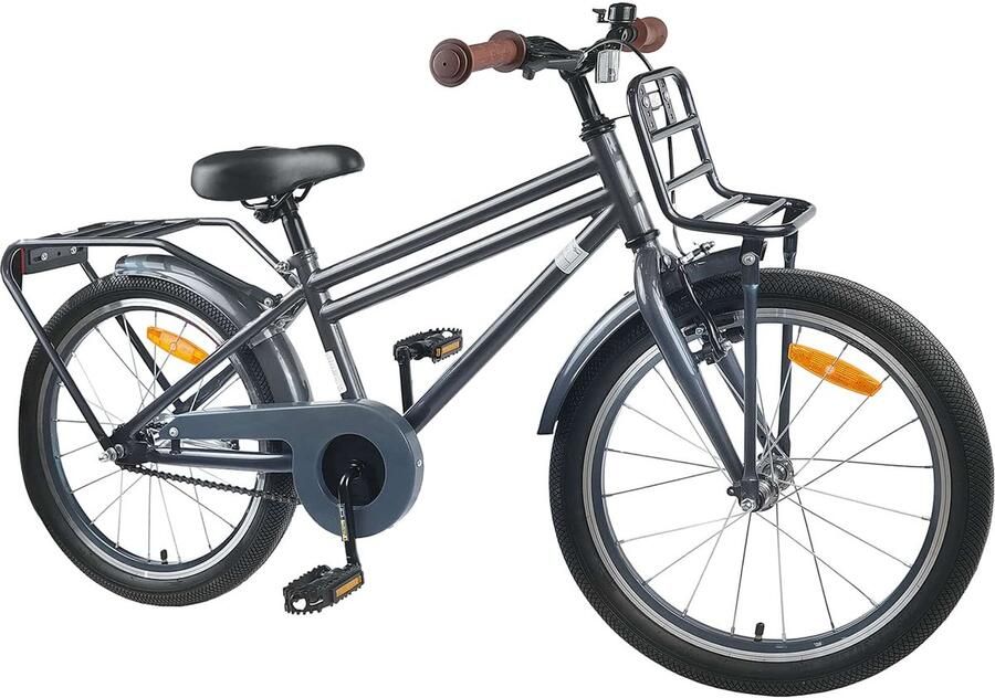 VidaXL Kinderfiets 18 Inch voor 5-7 jaar oud Donkergrijs - Foto 3