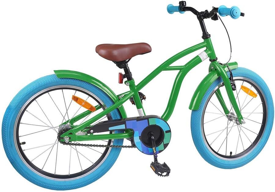 VidaXL Kinderfiets 18 Inch voor 5-7 jaar oud Groen