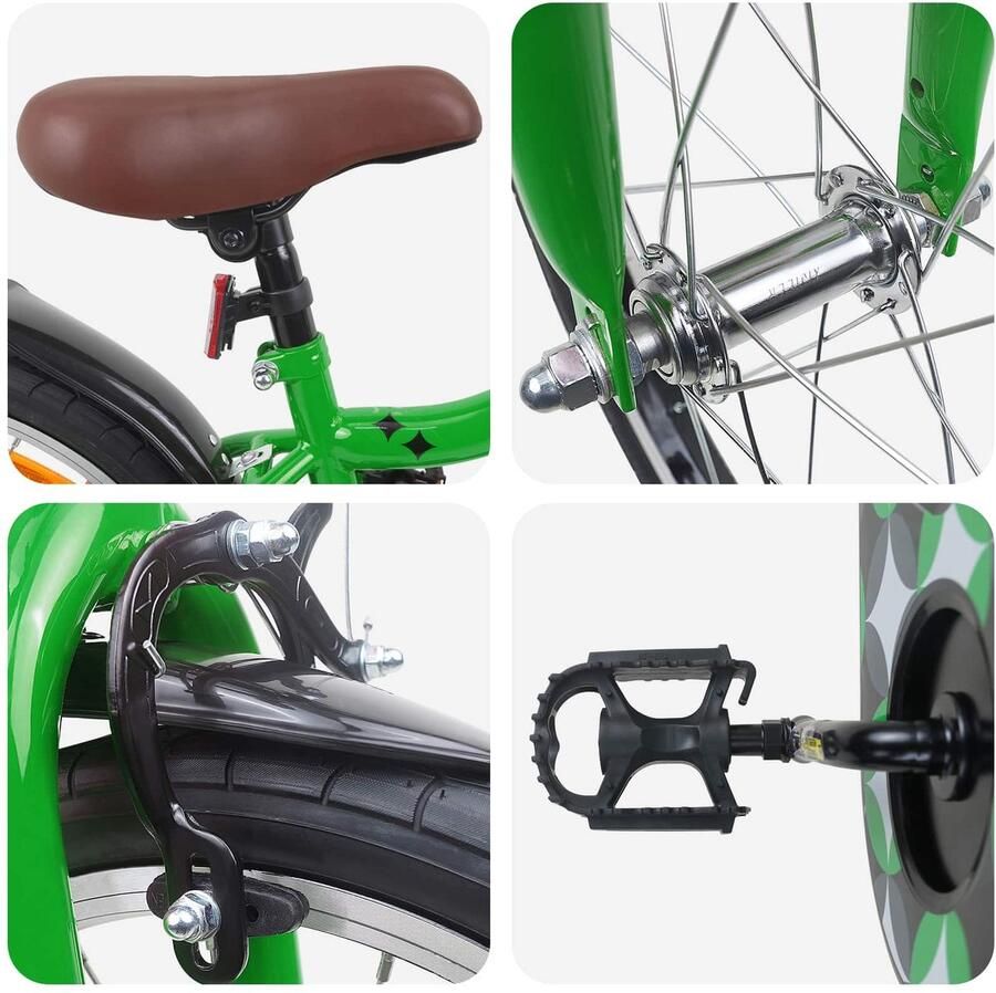 VidaXL Kinderfiets 18 Inch voor 5-7 jaar oud Groen