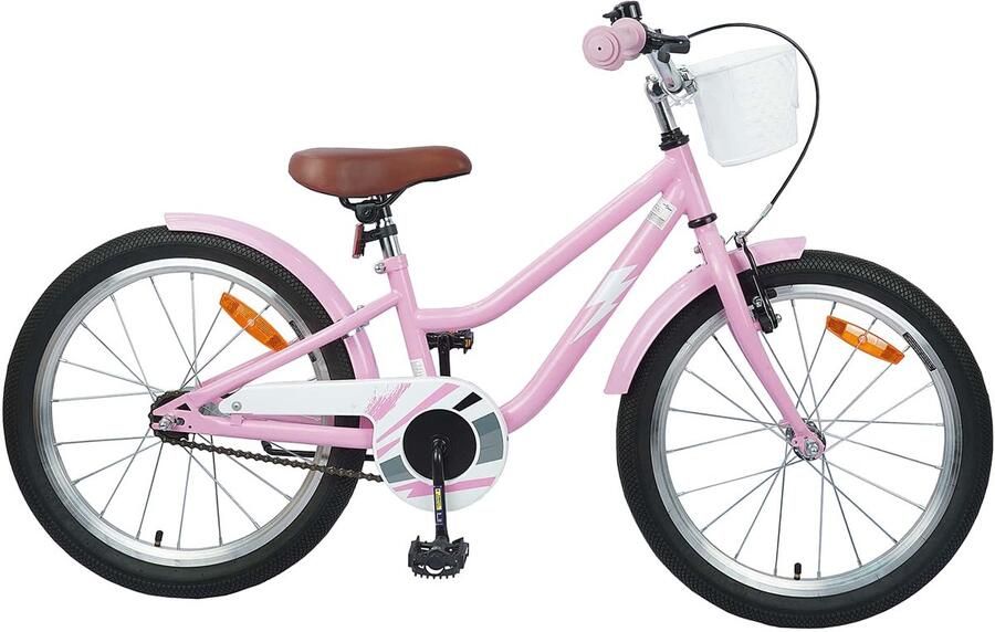 VidaXL Kinderfiets 18 Inch voor 5-7 jaar oud Licht Roze - Foto 1