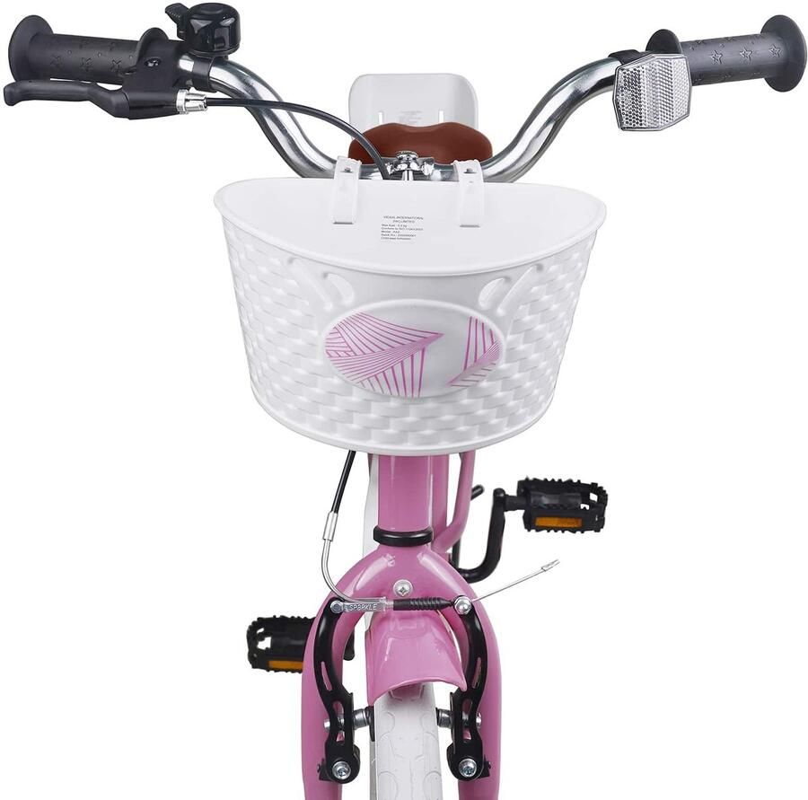 VidaXL Kinderfiets 18 Inch voor 5-7 jaar oud Licht Roze