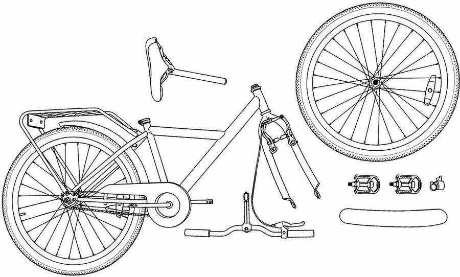 VidaXL Kinderfiets 18 Inch voor 5-7 jaar oud Paars