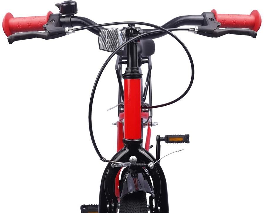 VidaXL Kinderfiets 18 Inch voor 5-7 jaar oud Rood