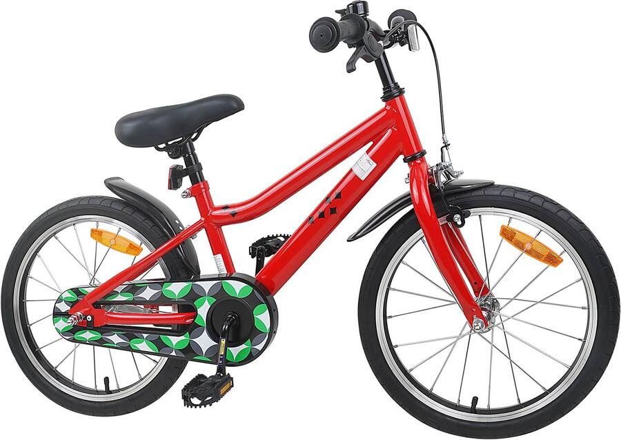 VidaXL Kinderfiets 18 Inch voor 5-7 jaar oud Rood