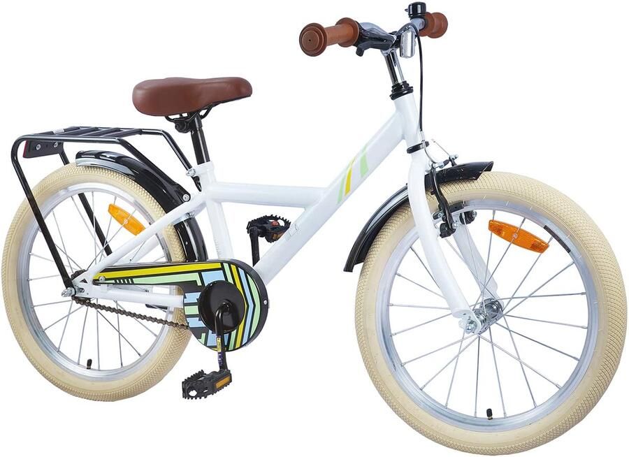 VidaXL Kinderfiets 18 Inch voor 5-7 jaar oud Wit