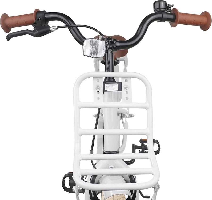 VidaXL Kinderfiets 18 Inch voor 5-7 jaar oud Wit