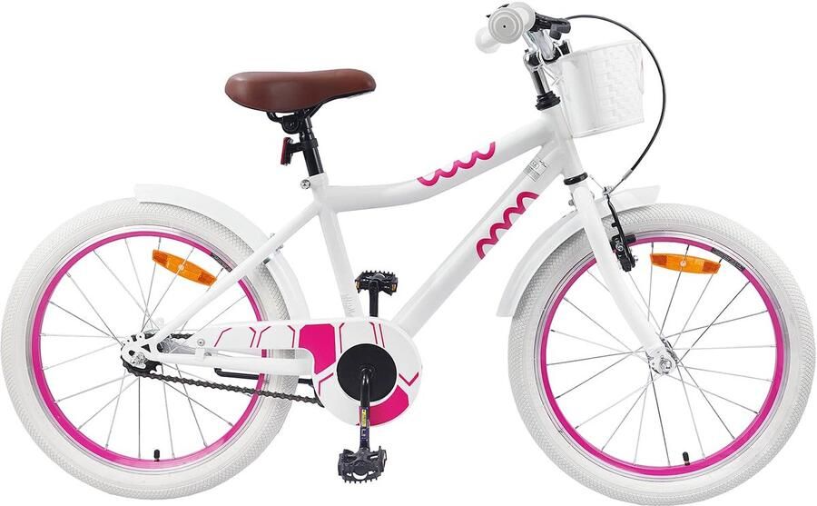 VidaXL Kinderfiets 18 Inch voor 5-7 jaar oud Wit - Foto 3