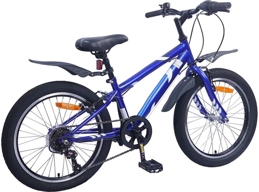VidaXL Kinderfiets 20 Inch 6-Speed voor 6-11 jaar oud Donkerblauw - Foto 2