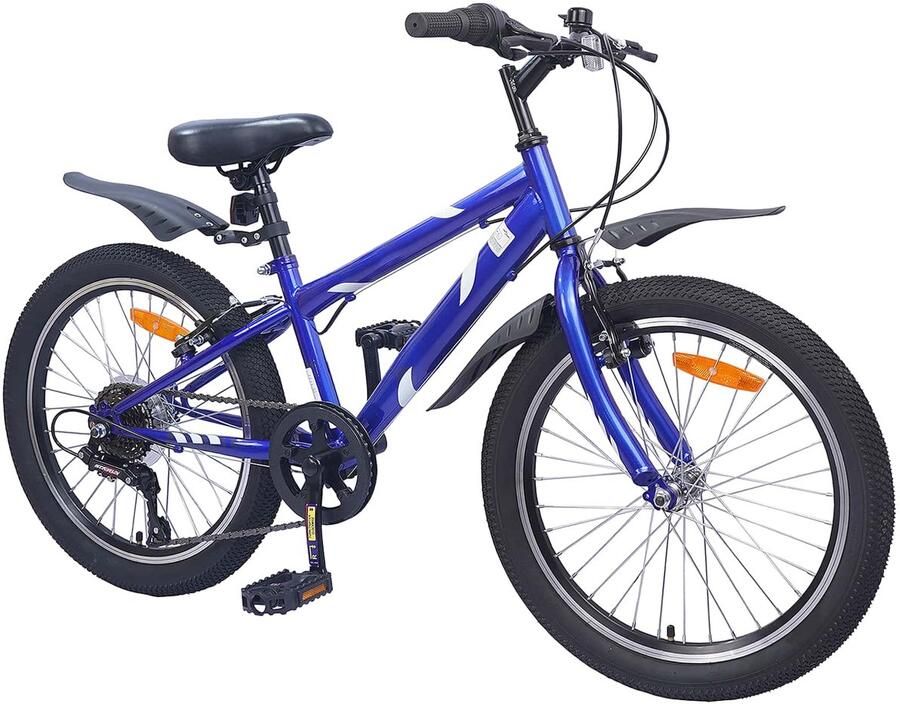 VidaXL Kinderfiets 20 Inch 6-Speed voor 6-11 jaar oud Donkerblauw - Foto 2