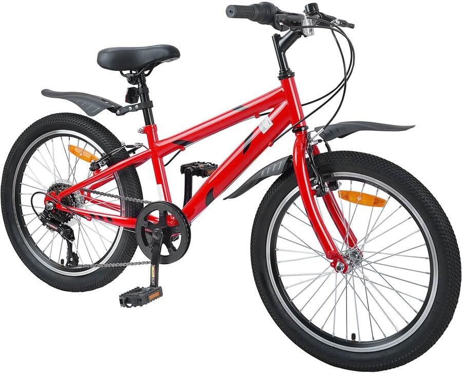 VidaXL Kinderfiets 20 Inch 6-Speed voor 6-11 jaar oud Rood