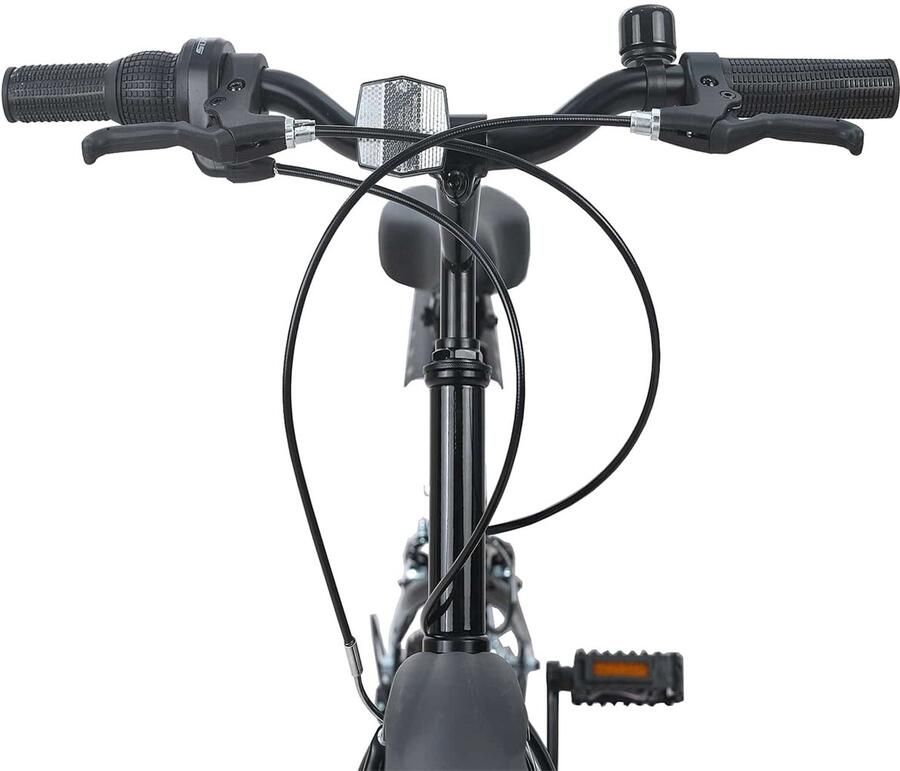 VidaXL Kinderfiets 20 Inch 6-Speed voor 6-11 jaar oud Zwart