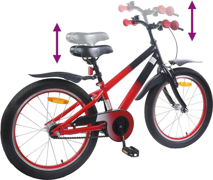 VidaXL Kinderfiets 20 Inch voor 6-11 jaar oud Blauw Zwart - Foto 2