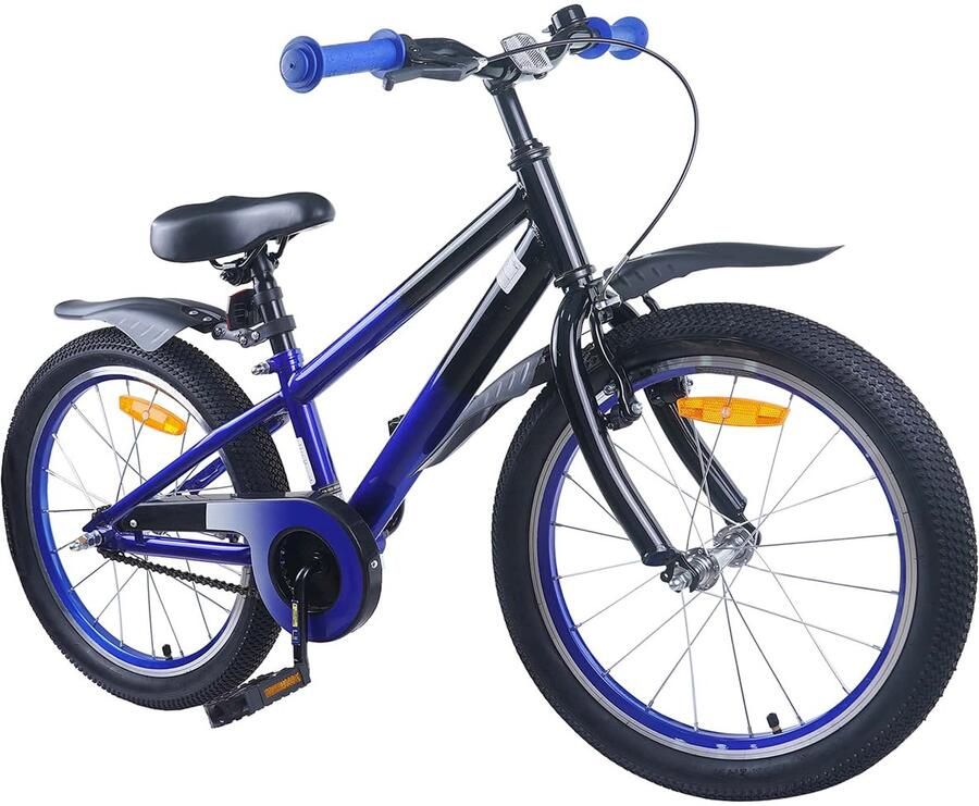 VidaXL Kinderfiets 20 Inch voor 6-11 jaar oud Blauw Zwart - Foto 2