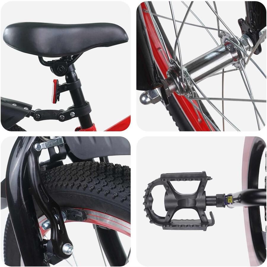 VidaXL Kinderfiets 20 Inch voor 6-11 jaar oud Blauw Zwart