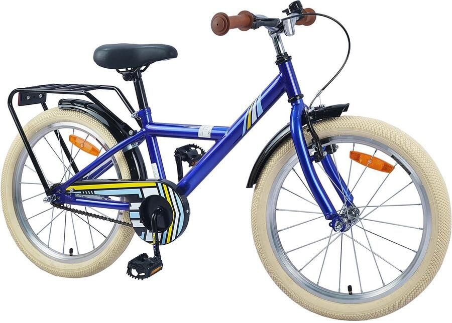 VidaXL Kinderfiets 20 Inch voor 6-11 jaar oud Donkerblauw