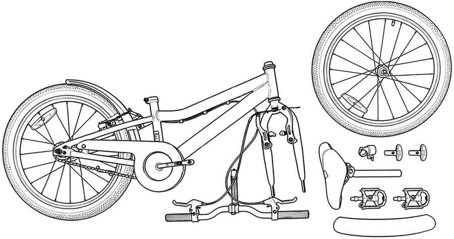 VidaXL Kinderfiets 20 Inch voor 6-11 jaar oud Donkerblauw