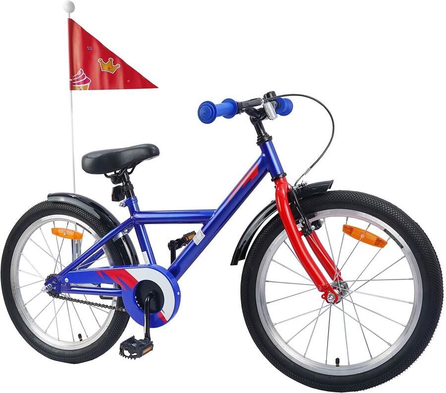 VidaXL Kinderfiets 20 Inch voor 6-11 jaar oud Donkerblauw
