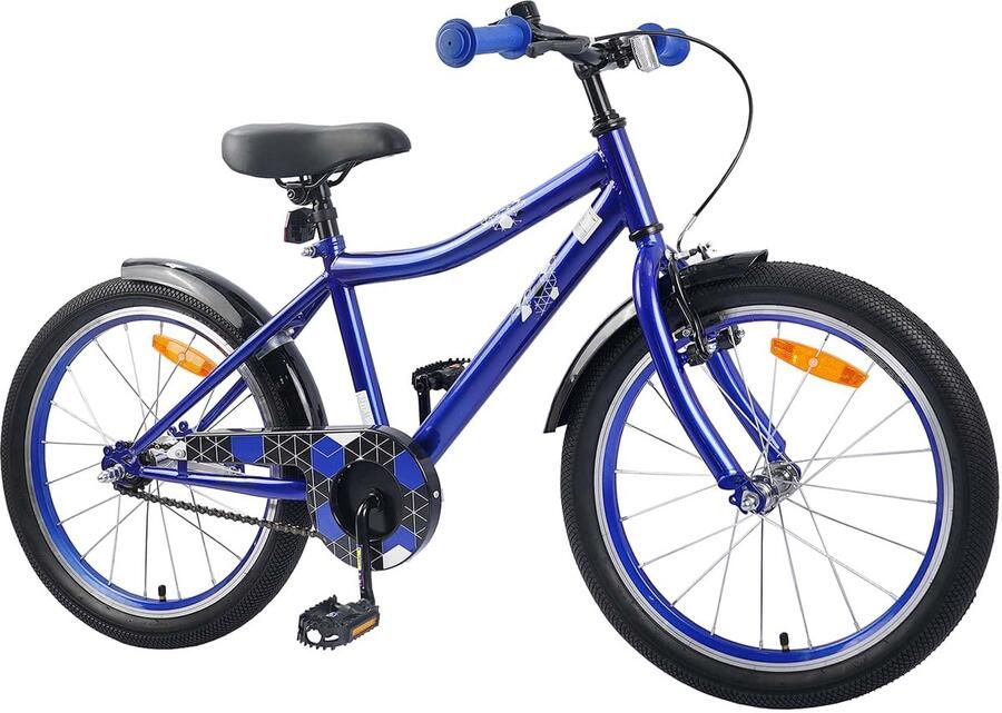 VidaXL Kinderfiets 20 Inch voor 6-11 jaar oud Donkerblauw - Foto 2