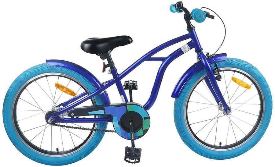 VidaXL Kinderfiets 20 Inch voor 6-11 jaar oud Donkerblauw - Foto 4