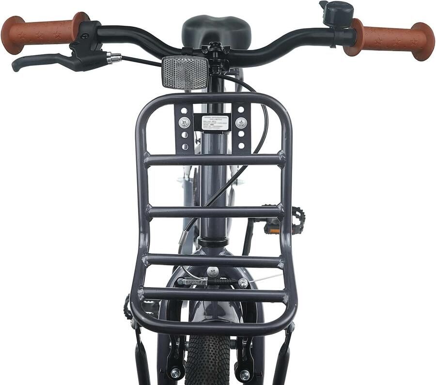 VidaXL Kinderfiets 20 Inch voor 6-11 jaar oud Donkergrijs