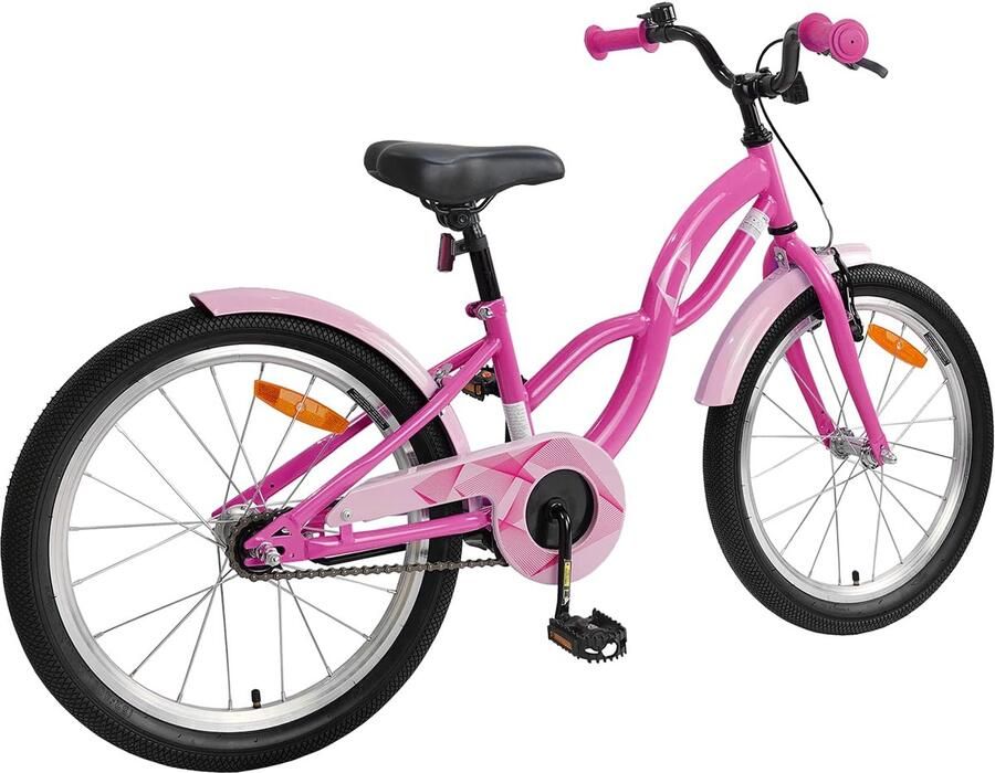VidaXL Kinderfiets 20 Inch voor 6-11 jaar oud Donkerroze