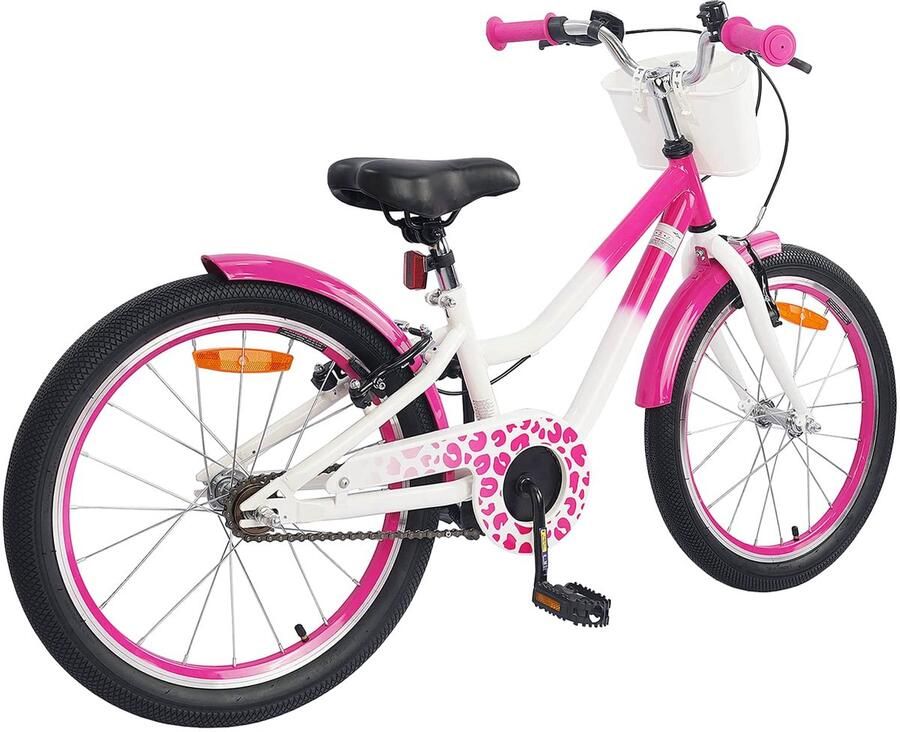 VidaXL Kinderfiets 20 Inch voor 6-11 jaar oud Donkerroze
