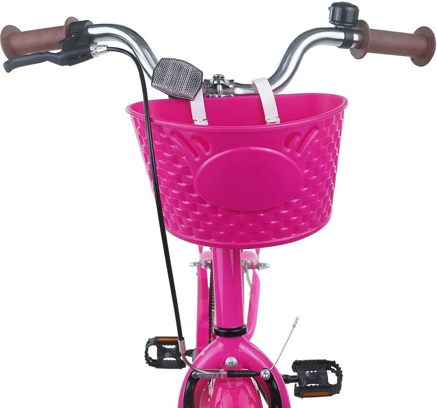 VidaXL Kinderfiets 20 Inch voor 6-11 jaar oud Donkerroze