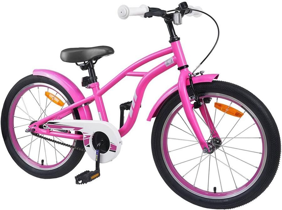 VidaXL Kinderfiets 20 Inch voor 6-11 jaar oud Donkerroze