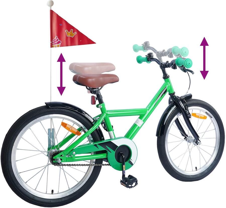 VidaXL Kinderfiets 20 Inch voor 6-11 jaar oud Groen