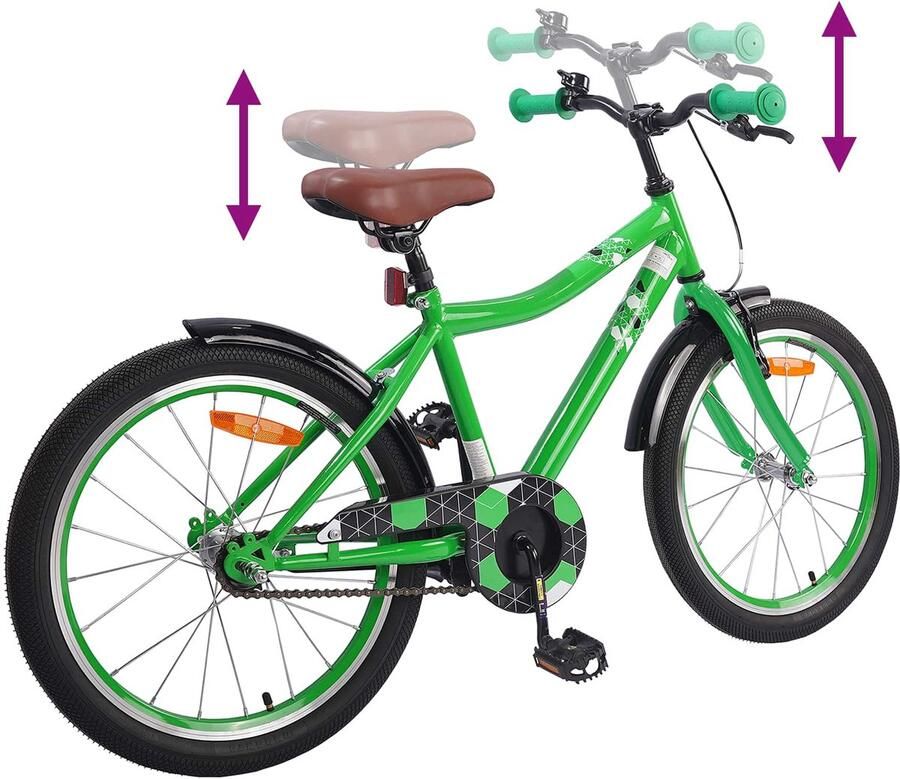 VidaXL Kinderfiets 20 Inch voor 6-11 jaar oud Groen