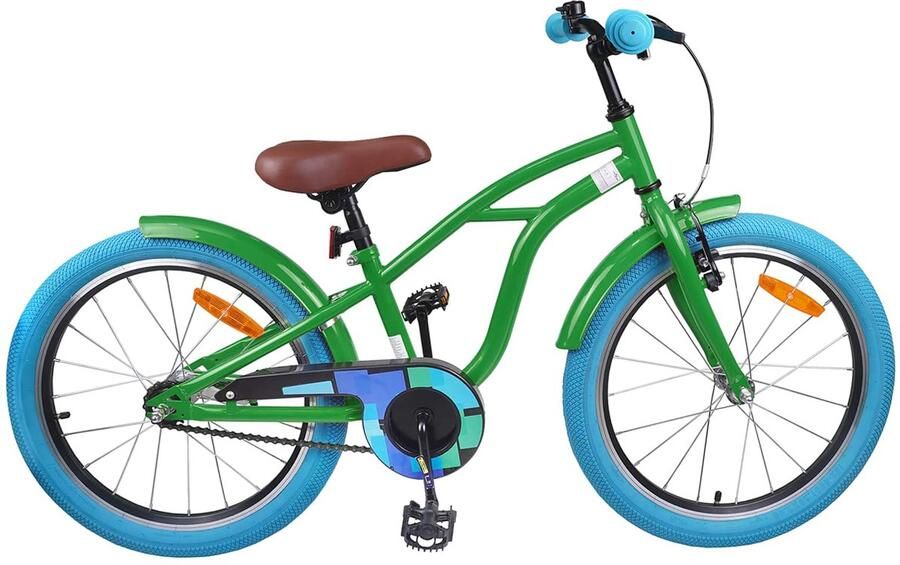VidaXL Kinderfiets 20 Inch voor 6-11 jaar oud Groen - Foto 4