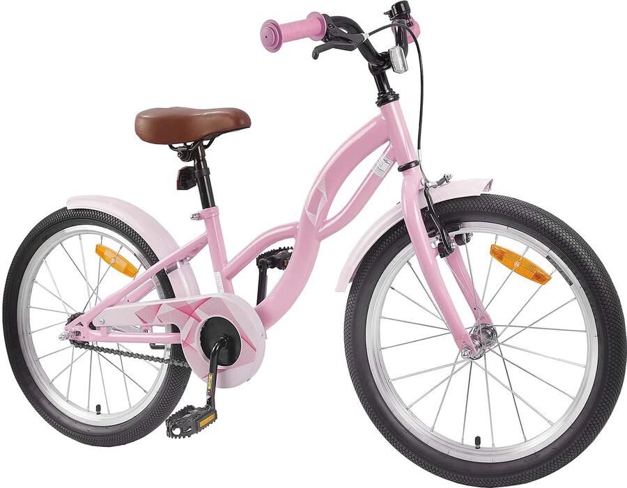 VidaXL Kinderfiets 20 Inch voor 6-11 jaar oud Licht Roze