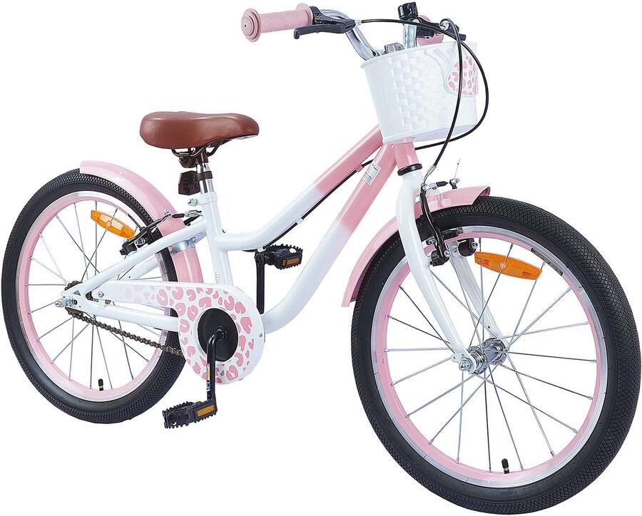 VidaXL Kinderfiets 20 Inch voor 6-11 jaar oud Licht Roze