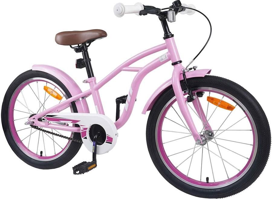 VidaXL Kinderfiets 20 Inch voor 6-11 jaar oud Licht Roze - Foto 2