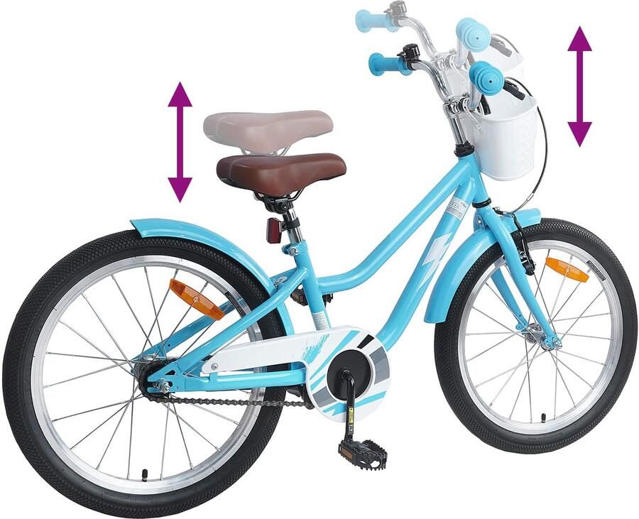 VidaXL Kinderfiets 20 Inch voor 6-11 jaar oud Lichtblauw
