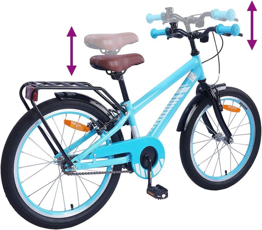 VidaXL Kinderfiets 20 Inch voor 6-11 jaar oud Lichtblauw