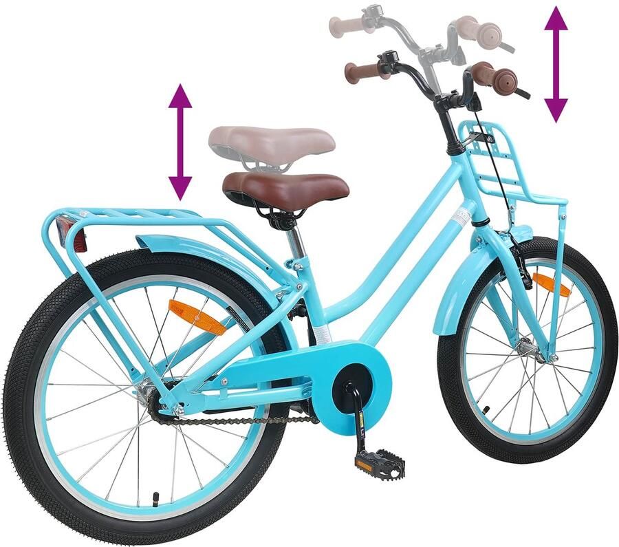 VidaXL Kinderfiets 20 Inch voor 6-11 jaar oud Lichtblauw - Foto 2