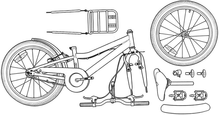 VidaXL Kinderfiets 20 Inch voor 6-11 jaar oud Oranje Zwart - Foto 3