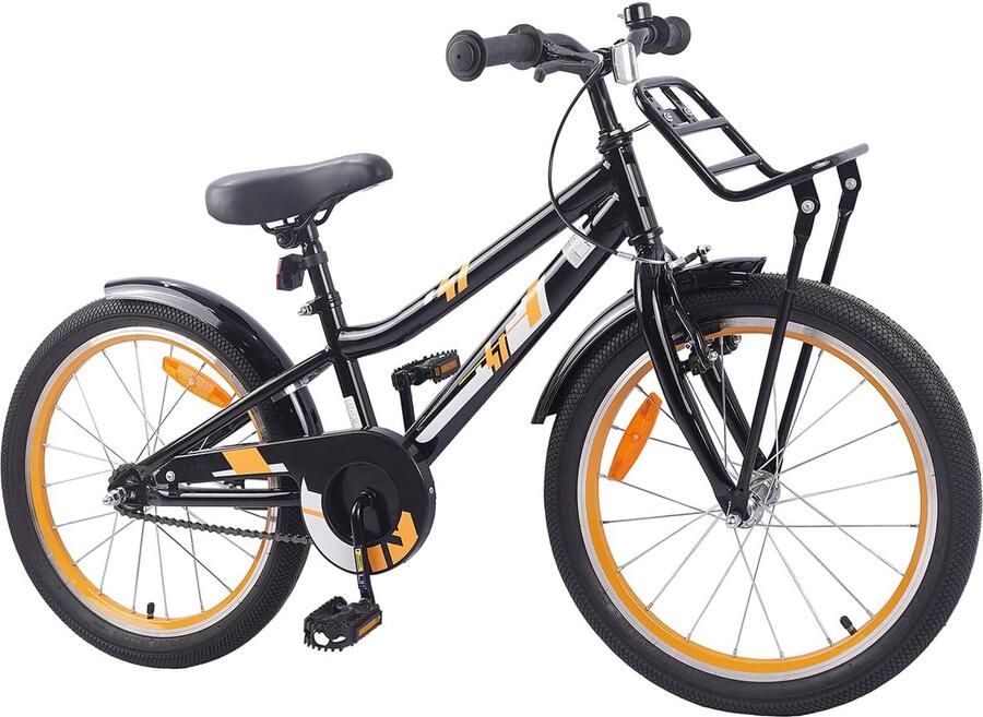 VidaXL Kinderfiets 20 Inch voor 6-11 jaar oud Oranje Zwart - Foto 2