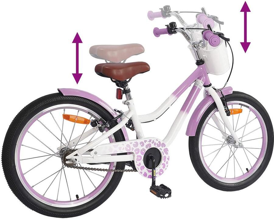 VidaXL Kinderfiets 20 Inch voor 6-11 jaar oud Paars