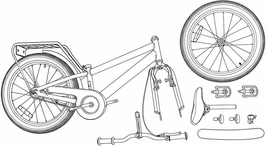 VidaXL Kinderfiets 20 Inch voor 6-11 jaar oud Rood