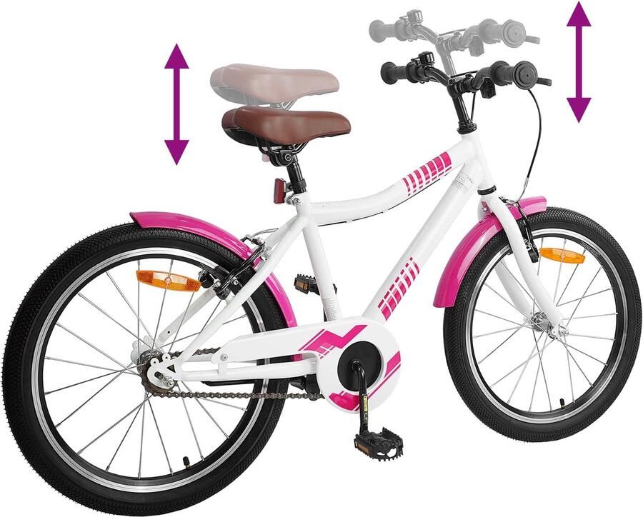 VidaXL Kinderfiets 20 Inch voor 6-11 jaar oud Roze