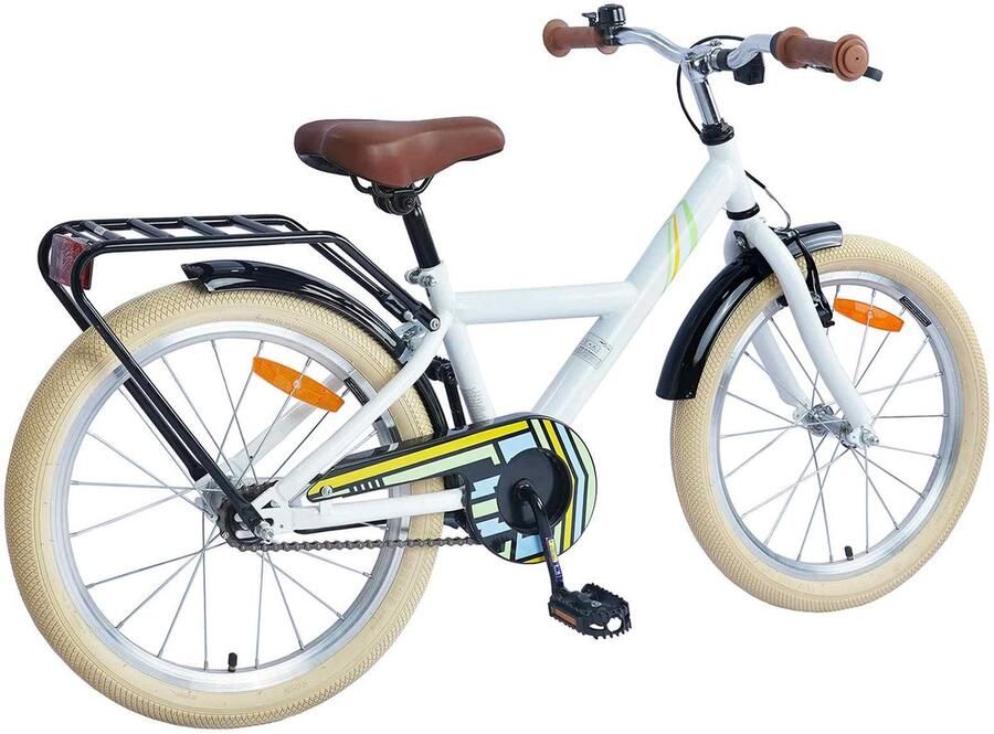 VidaXL Kinderfiets 20 Inch voor 6-11 jaar oud Wit